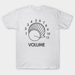 Volume Knob Up To 11 Heavy Metal Rock Musician Guitar Gift Music T-Shirt T-Shirt